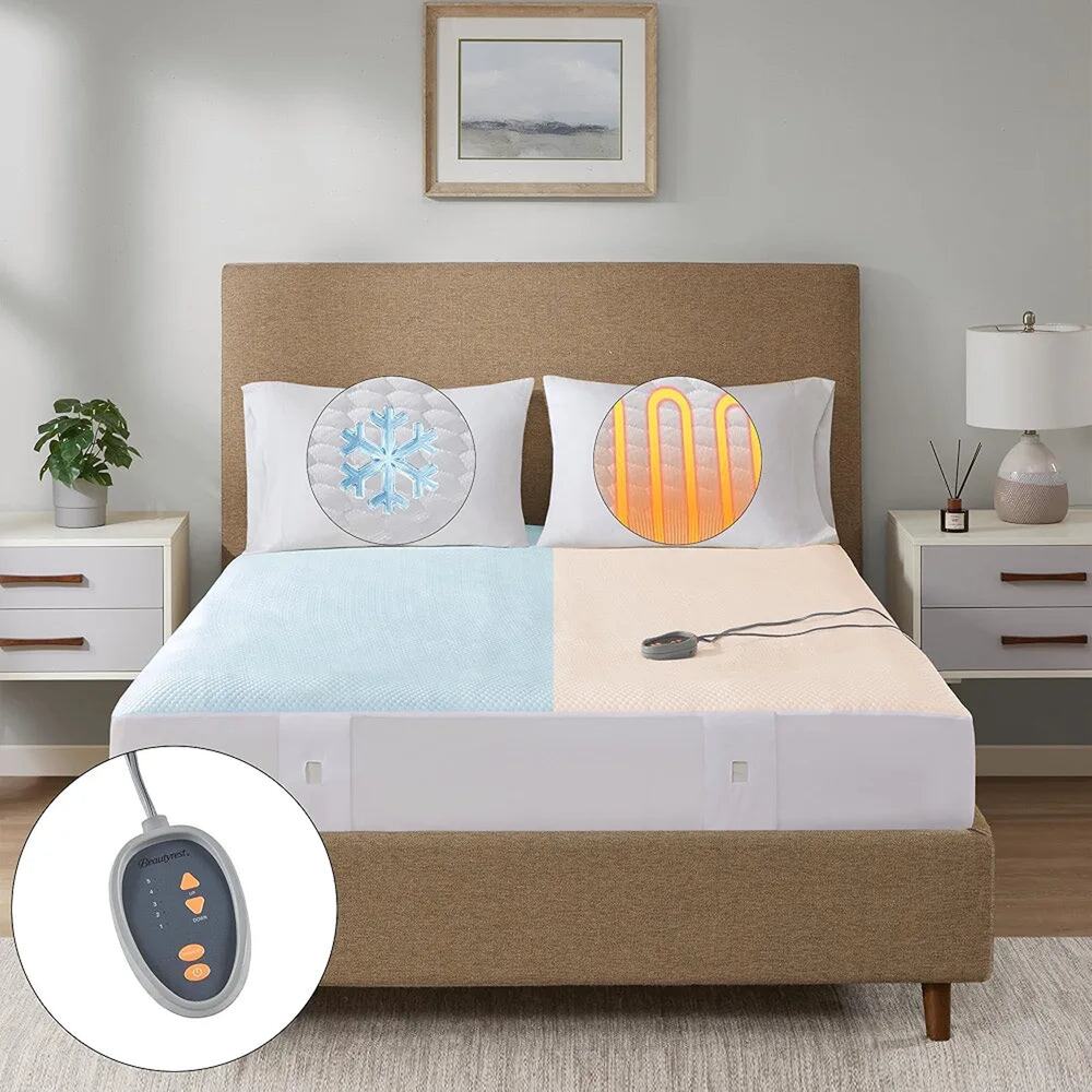 Beauty Rest Cool Touch Heated Mattress Pad Twin Size White